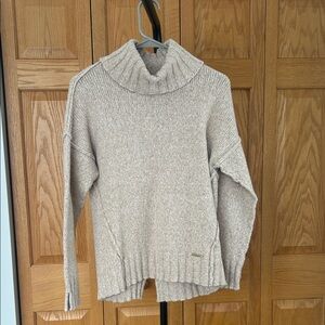 Michael Kors Heathered Beige Cowl Neck Sweater
